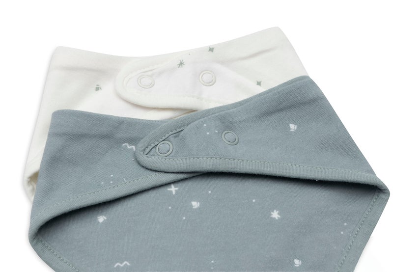 Jollein Bib Bandana Twinkling Sea Green (2pack) - Image 4